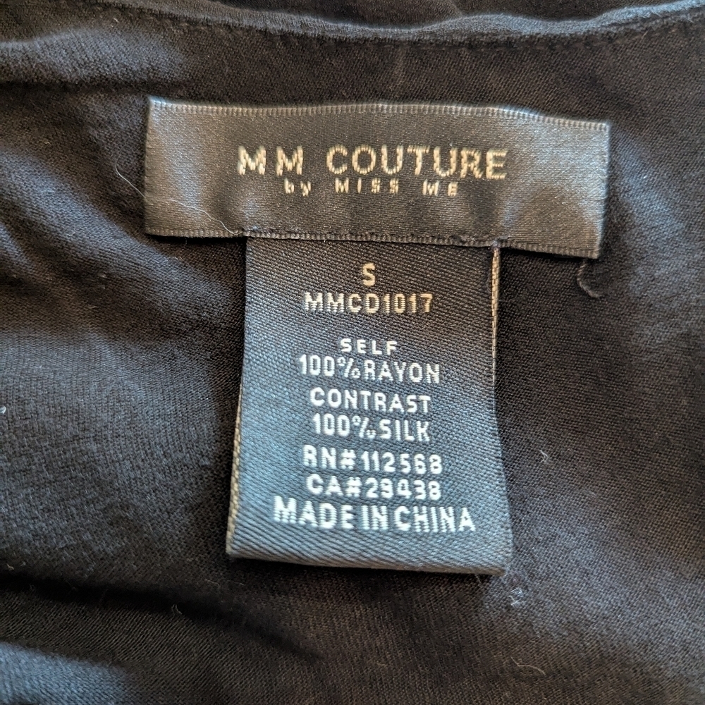 MM Couture, Elegant Black Sleeveless Dress, Form Fitting Size Small. - Picture 5 of 5